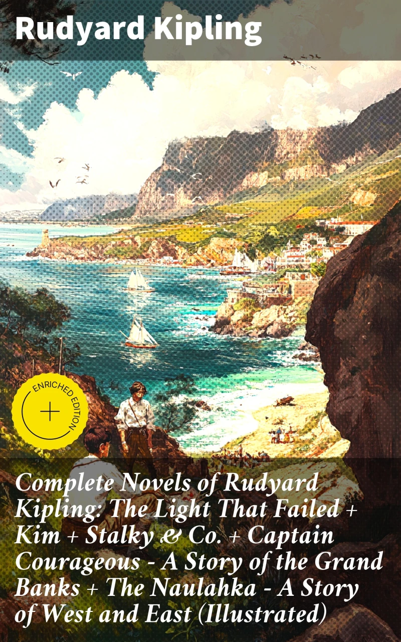 Portada: Complete Novels of Rudyard Kipling: The Light That Failed + Kim + Stalky & Co. + Captain Courageous - A Story of the Grand Banks + The Naulahka - A Story of West and East (Illustrated)