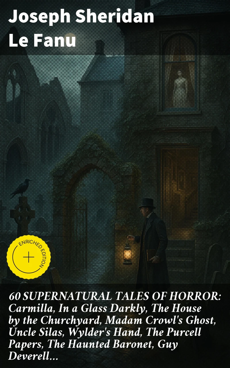 Portada: 60 SUPERNATURAL TALES OF HORROR: Carmilla, In a Glass Darkly, The House by the Churchyard, Madam Crowl's Ghost, Uncle Silas, Wylder's Hand, The Purcell Papers, The Haunted Baronet, Guy Deverell…