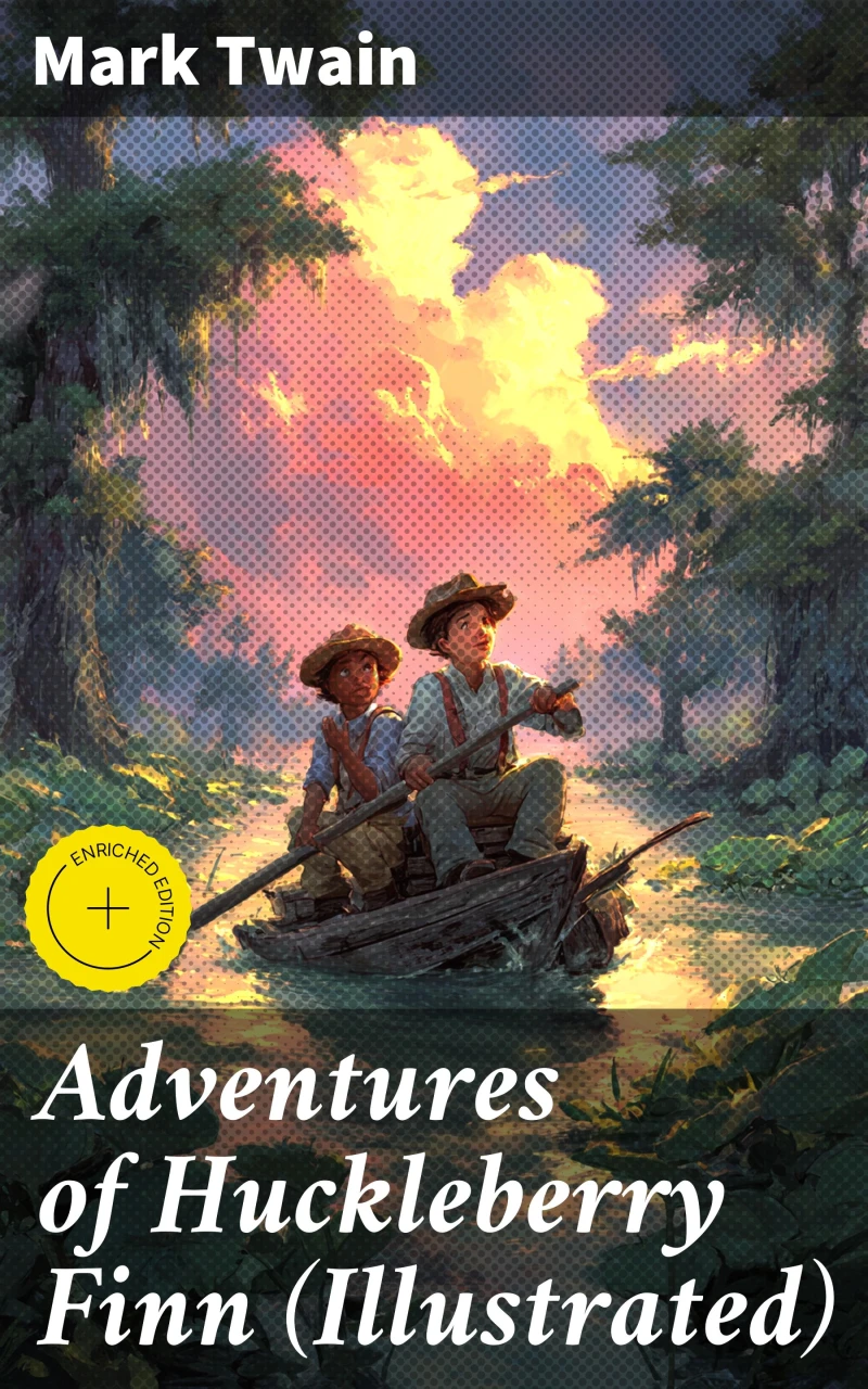 Portada: Adventures of Huckleberry Finn (Illustrated)