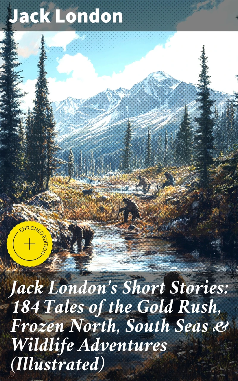 Portada: Jack London's Short Stories: 184 Tales of the Gold Rush, Frozen North, South Seas & Wildlife Adventures (Illustrated)