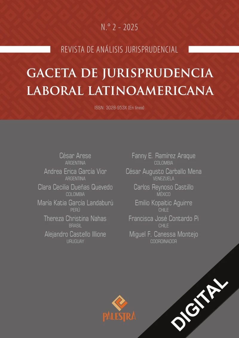 Portada: Gaceta de jurisprudencia laboral latinoamericana Nro. 2