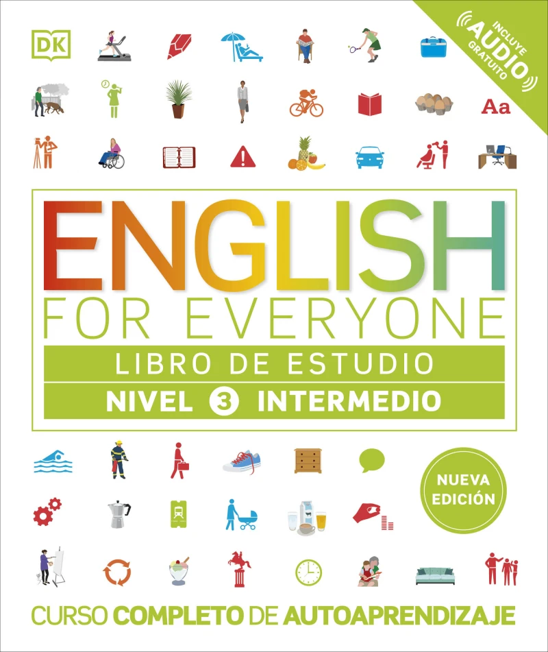 Portada: English for Everyone - Libro de estudio (nivel 3 Intermedio)