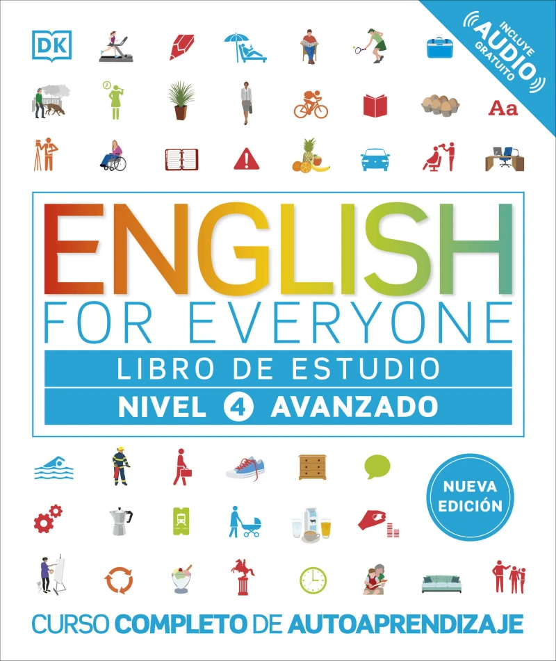 Portada: English for Everyone - Libro de estudio (nivel 4 Avanzado)