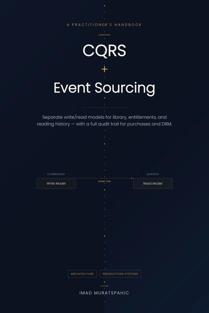 Portada: CQRS + Event Sourcing