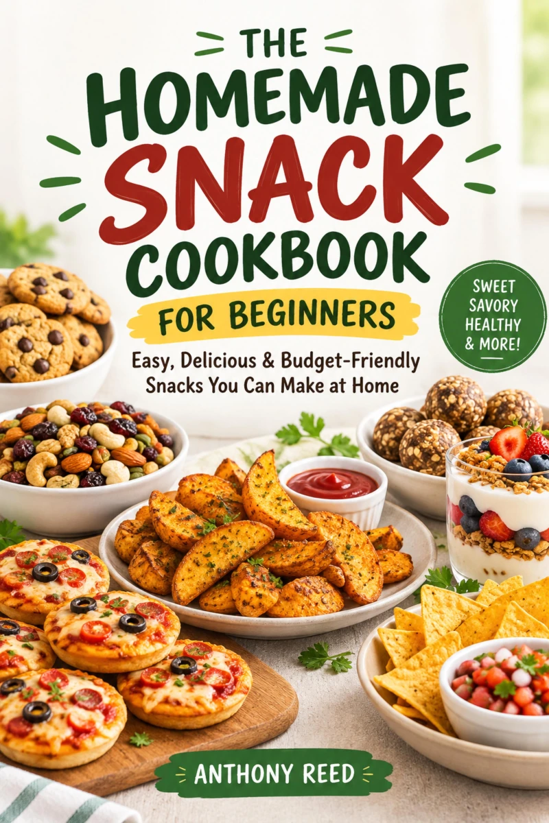 Portada: The Homemade Snacks Cookbook For Beginners