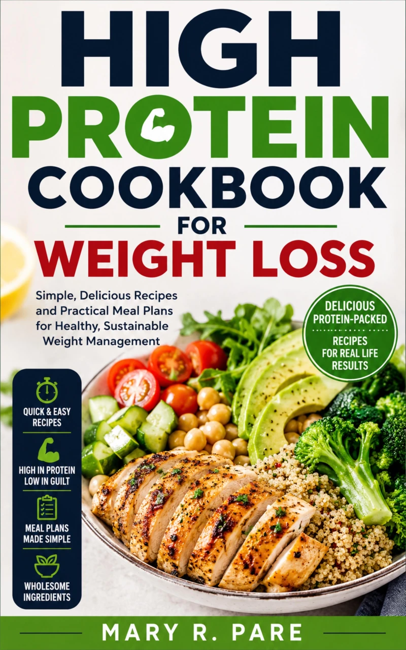Portada: High Protein Cookbook For Weight Loss