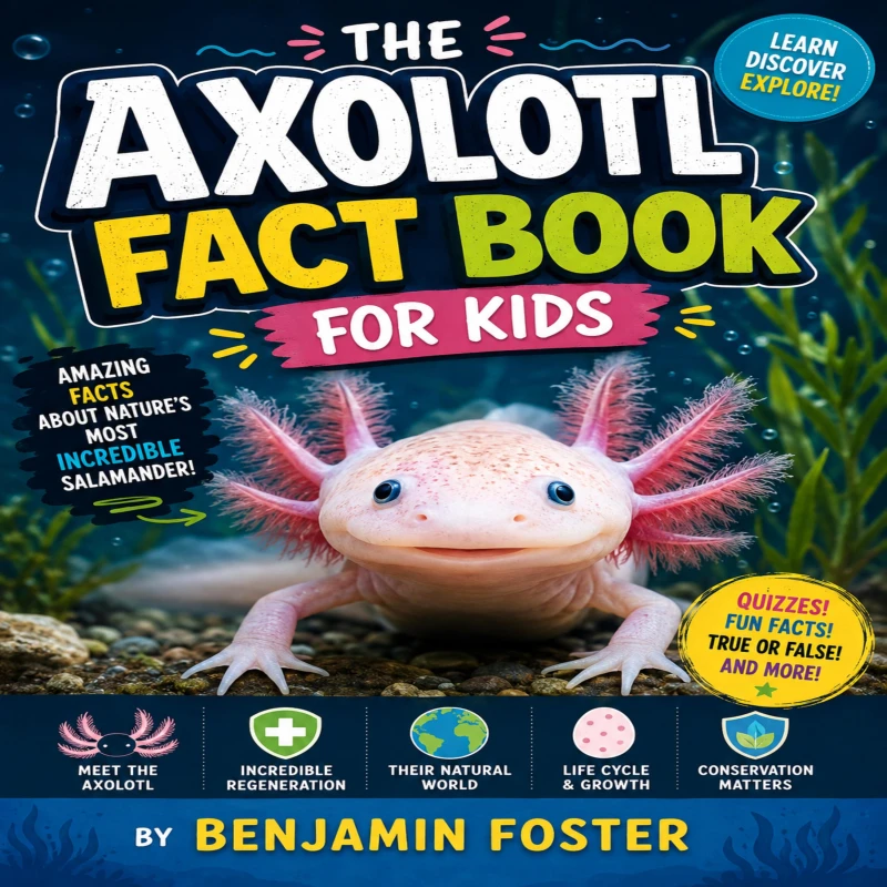 Portada: The Axolotl Fact Book For Kids