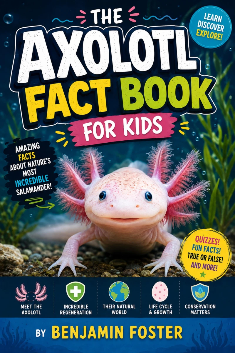 Portada: The Axolotl Fact Book For Kids