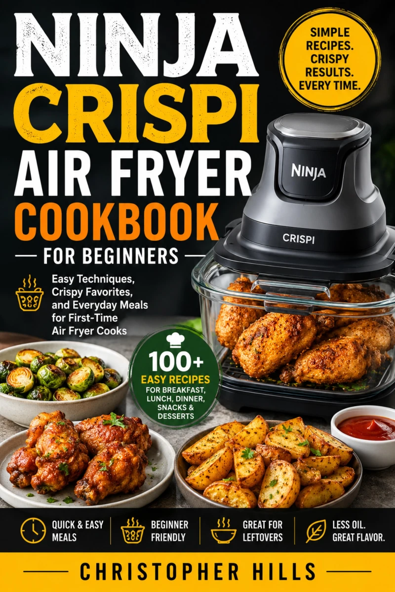 Portada: Ninja Crispi Air Fryer Cookbook For Beginners