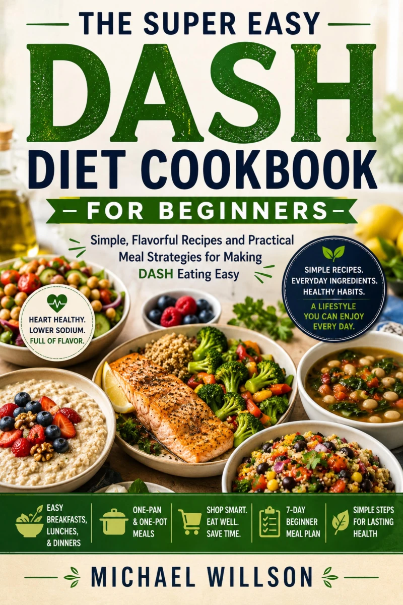 Portada: The Super Easy Dash Diet Cookbook For Beginners