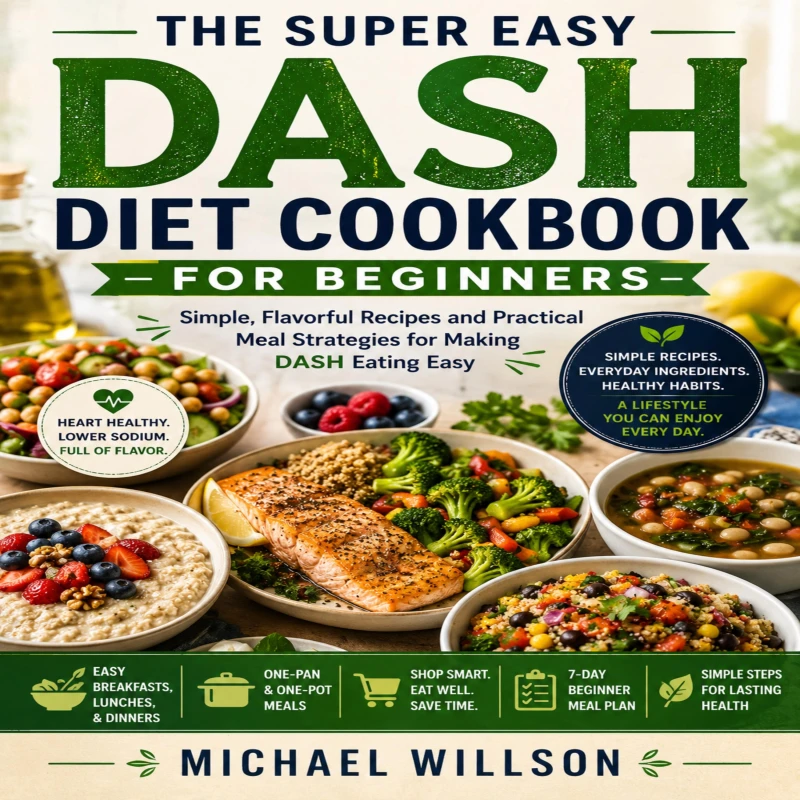Portada: The Super Easy Dash Diet Cookbook For Beginners