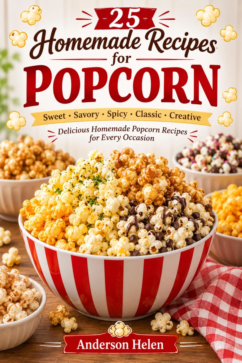Portada: 25 Homemade Recipes For Popcorn