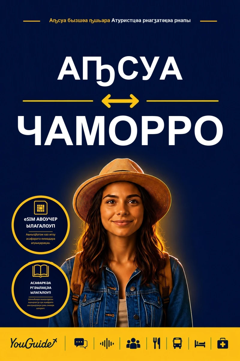 Portada: The Language Guide for Travelers - Abkhaz to Chamorro