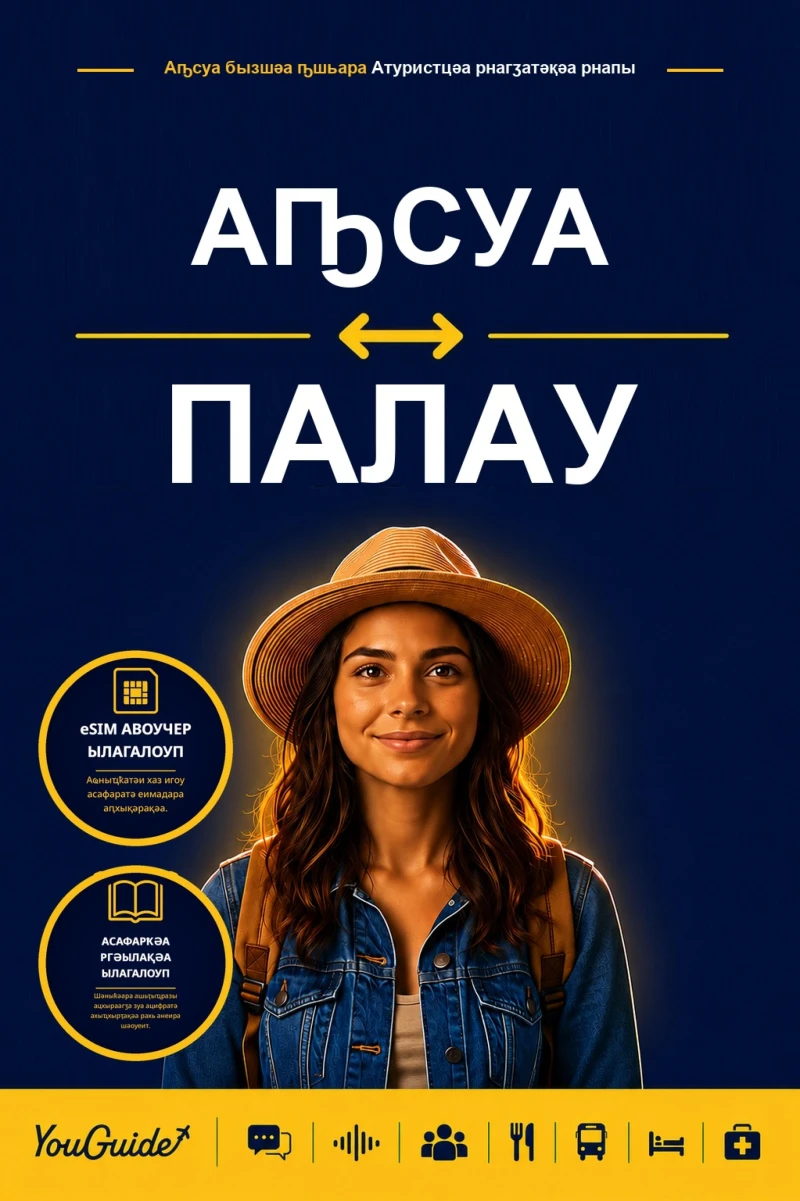 Portada: The Language Guide for Travelers - Abkhaz to Palauan