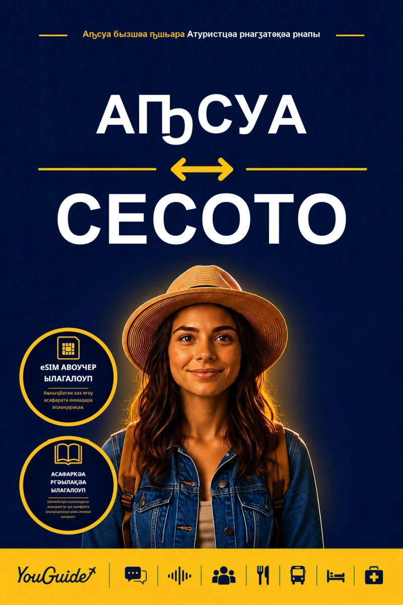 Portada: The Language Guide for Travelers - Abkhaz to Sesotho