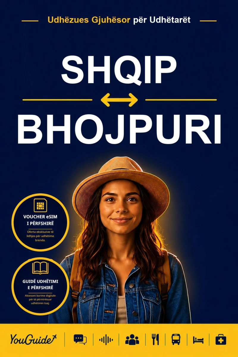 Portada: The Language Guide for Travelers - Albanian to Bhojpuri
