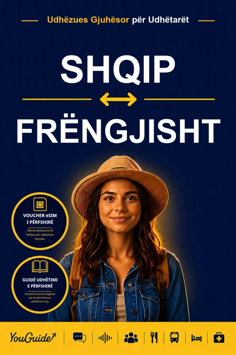 Portada: The Language Guide for Travelers - Albanian to French