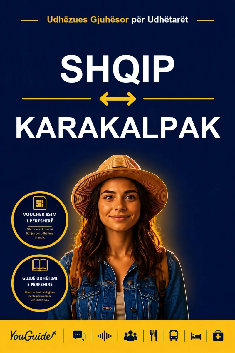 Portada: The Language Guide for Travelers - Albanian to Karakalpak