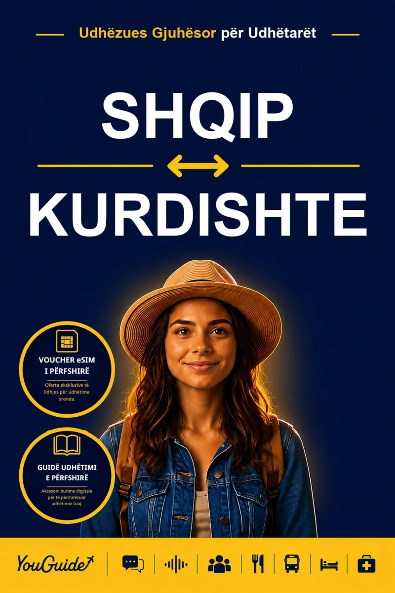 Portada: The Language Guide for Travelers - Albanian to Kurdish