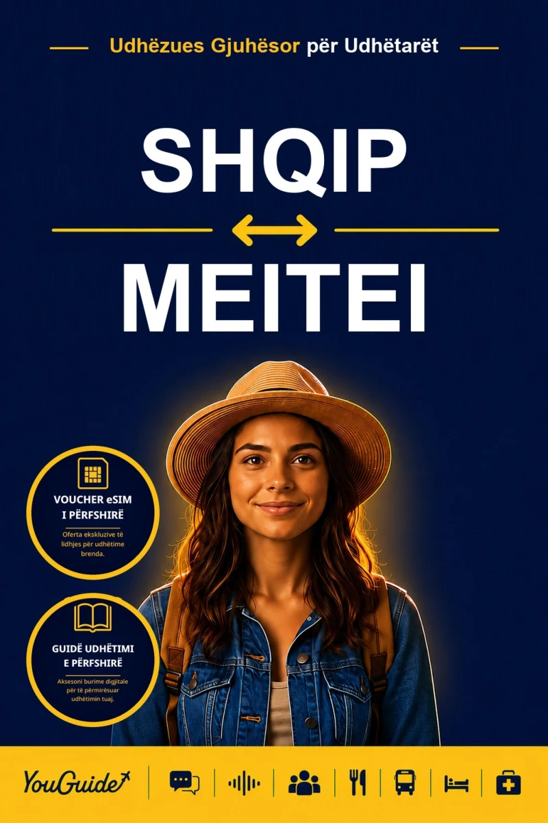 Portada: The Language Guide for Travelers - Albanian to Meitei