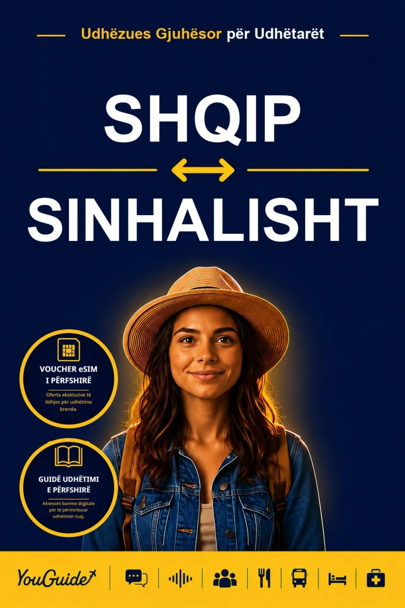 Portada: The Language Guide for Travelers - Albanian to Sinhala