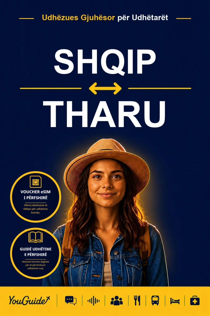 Portada: The Language Guide for Travelers - Albanian to Tharu