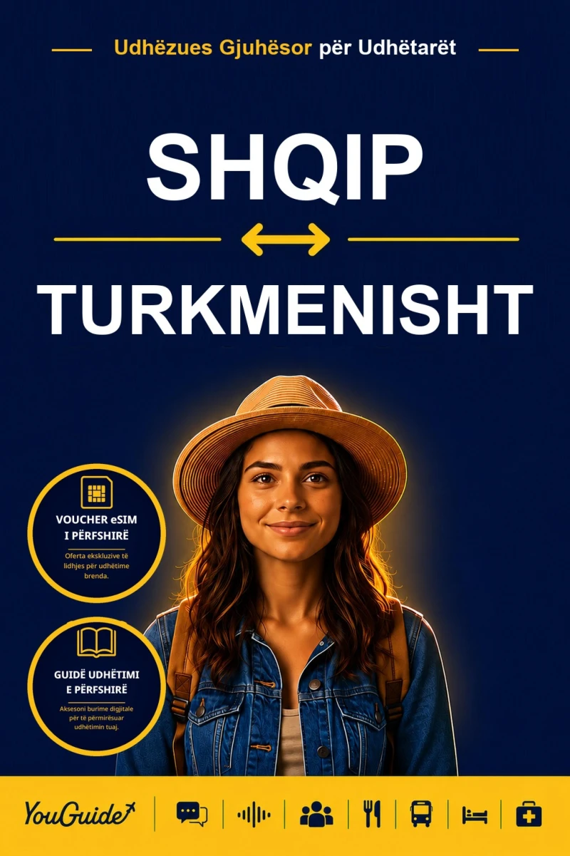 Portada: The Language Guide for Travelers - Albanian to Turkmen