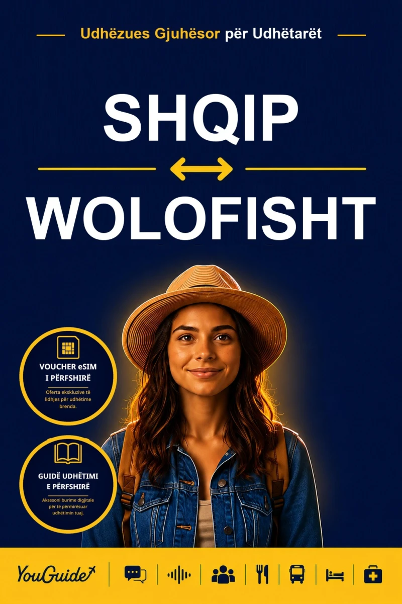 Portada: The Language Guide for Travelers - Albanian to Wolof