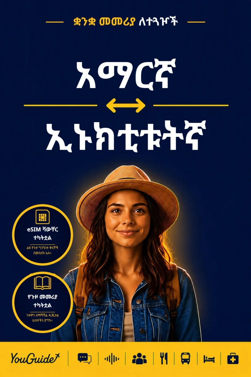 Portada: The Language Guide for Travelers - Amharic to Inuktitut