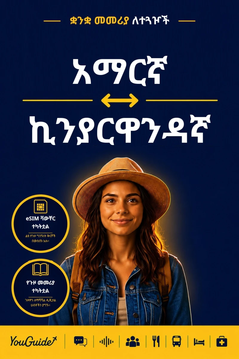 Portada: The Language Guide for Travelers - Amharic to Kinyarwanda