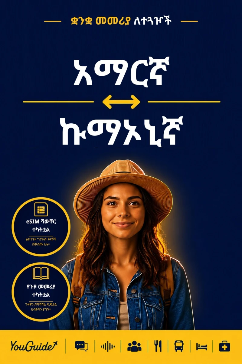 Portada: The Language Guide for Travelers - Amharic to Kumaoni