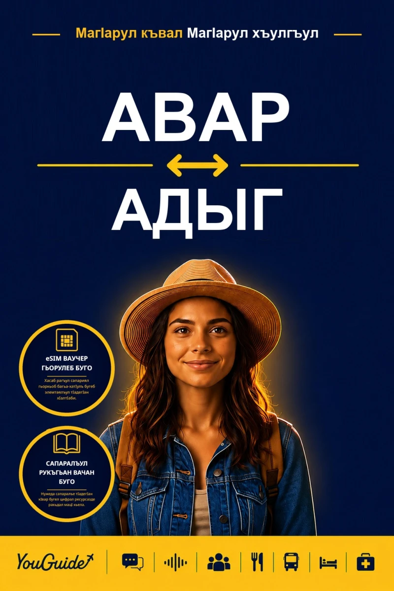 Portada: The Language Guide for Travelers - Avar to Adyghe