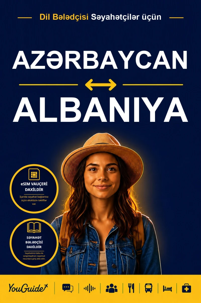 Portada: The Language Guide for Travelers - Azerbaijani to Albanian