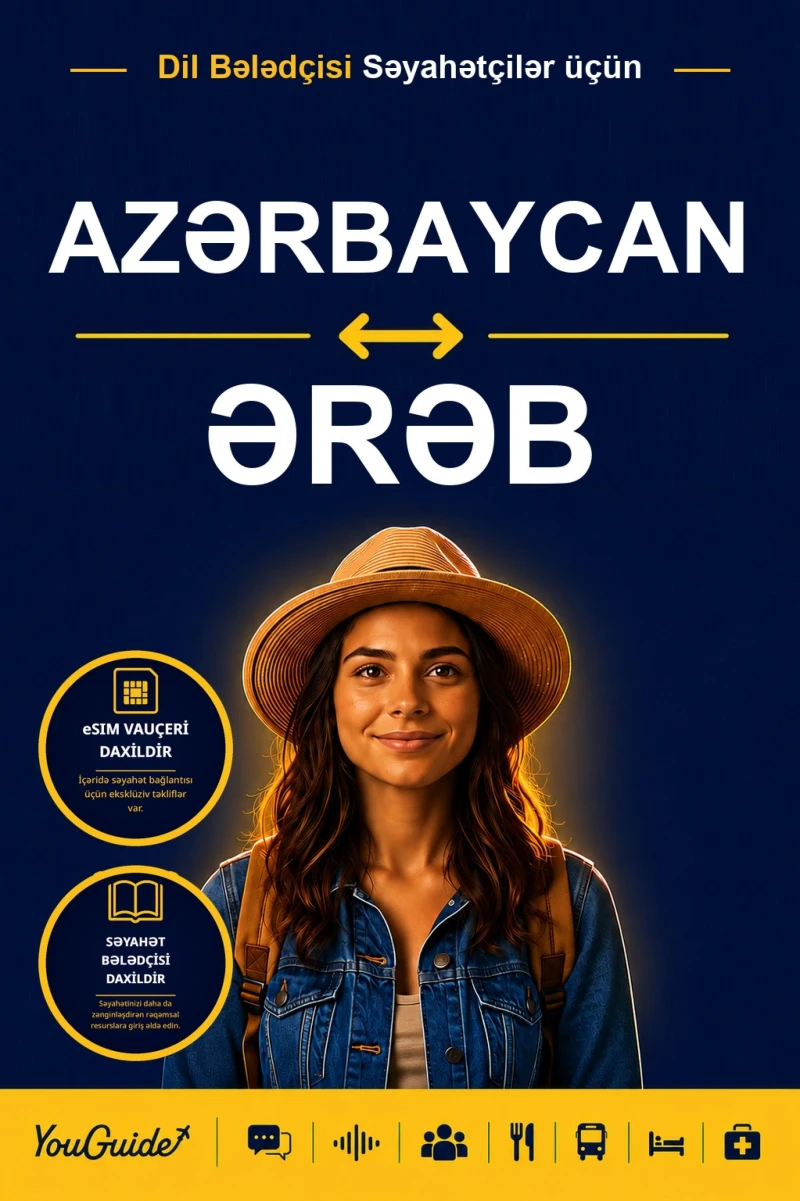 Portada: The Language Guide for Travelers - Azerbaijani to Arabic