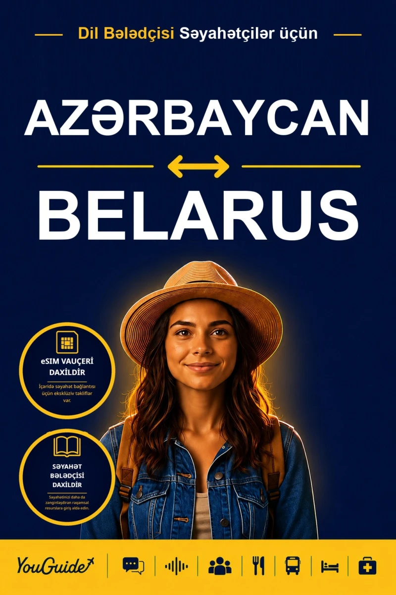 Portada: The Language Guide for Travelers - Azerbaijani to Belarusian