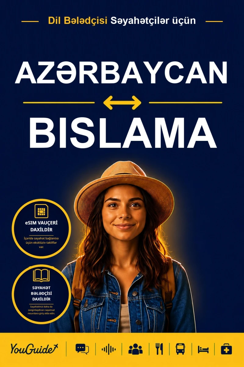 Portada: The Language Guide for Travelers - Azerbaijani to Bislama