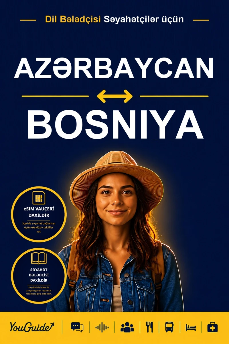 Portada: The Language Guide for Travelers - Azerbaijani to Bosnian