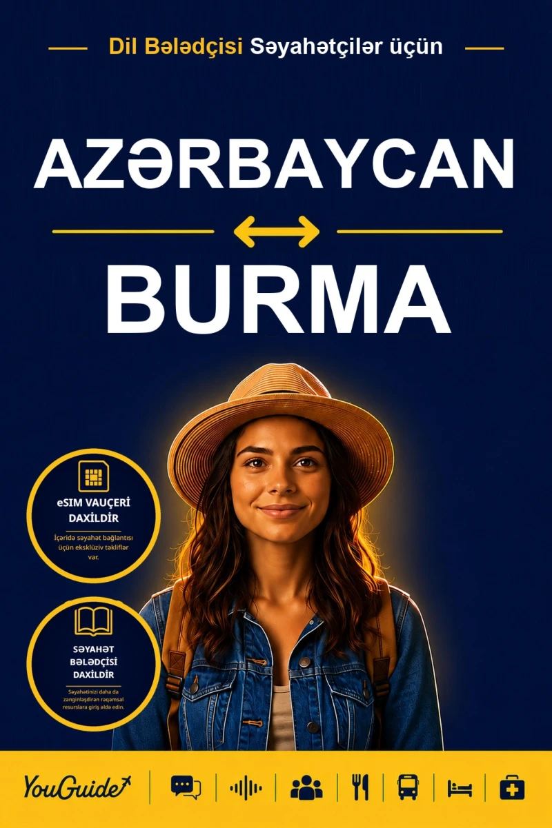 Portada: The Language Guide for Travelers - Azerbaijani to Burmese