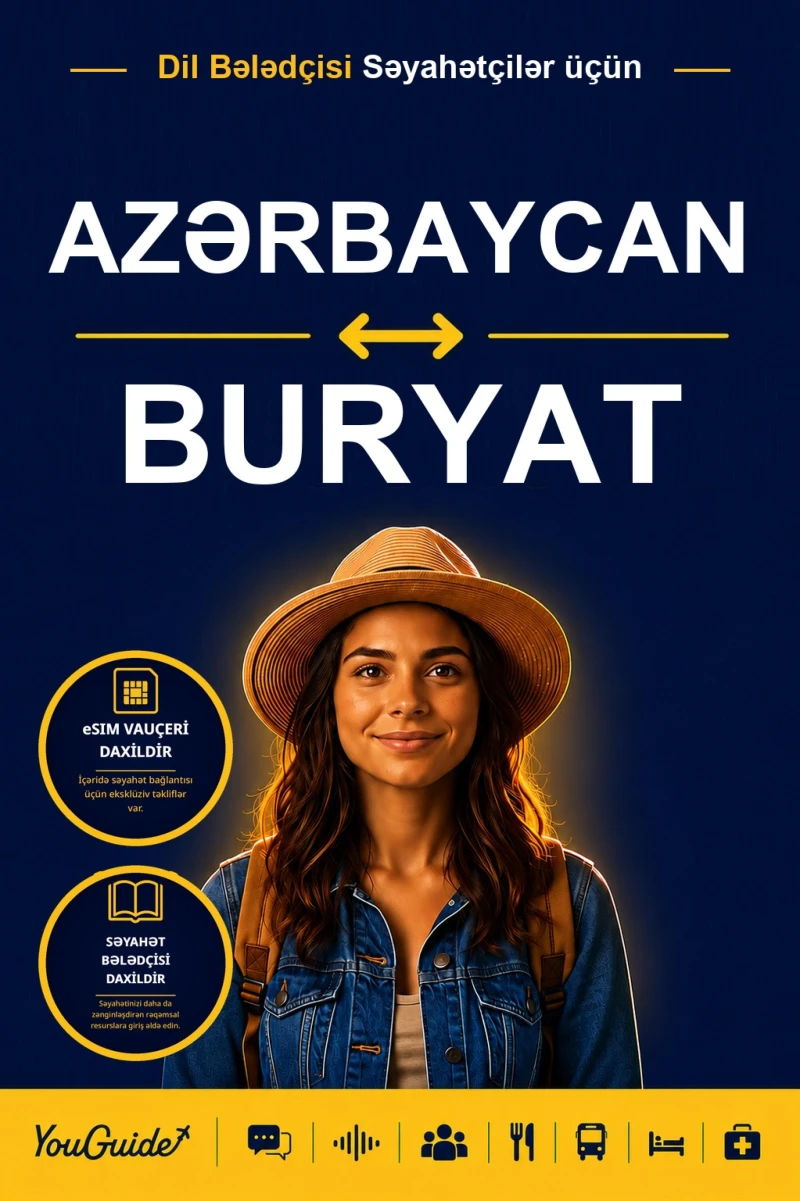 Portada: The Language Guide for Travelers - Azerbaijani to Buryat