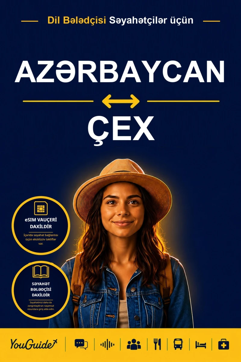 Portada: The Language Guide for Travelers - Azerbaijani to Czech