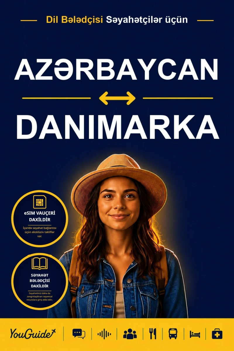 Portada: The Language Guide for Travelers - Azerbaijani to Danish