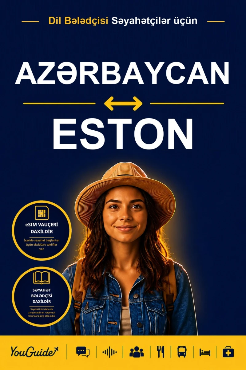 Portada: The Language Guide for Travelers - Azerbaijani to Estonian