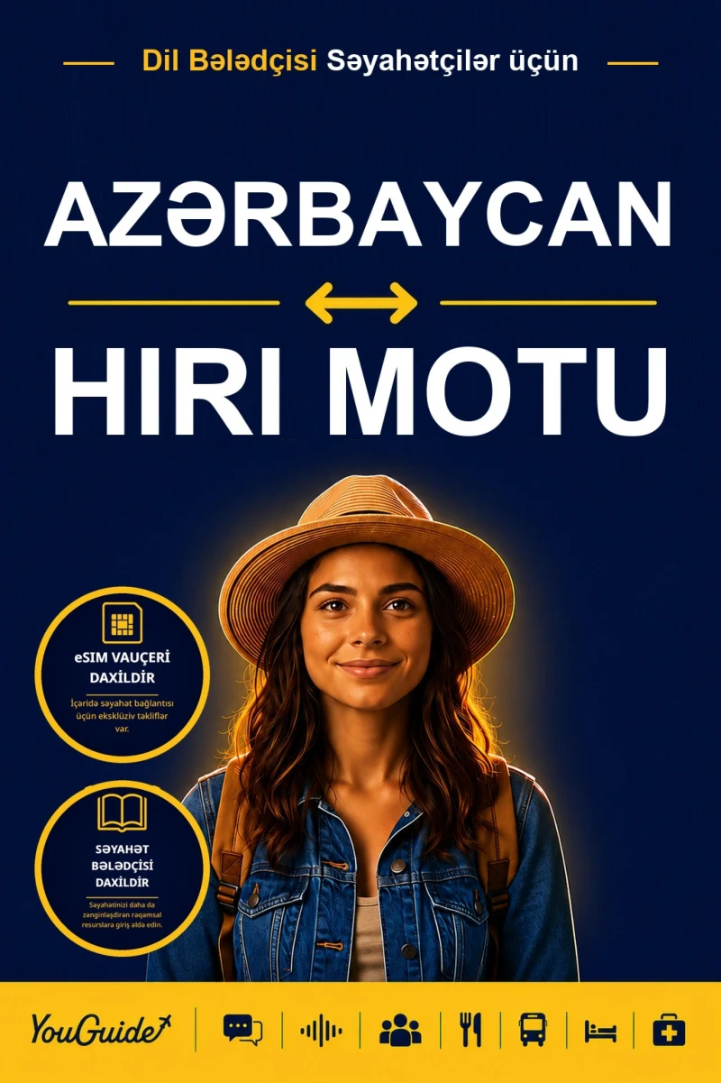 Portada: The Language Guide for Travelers - Azerbaijani to Hiri Motu