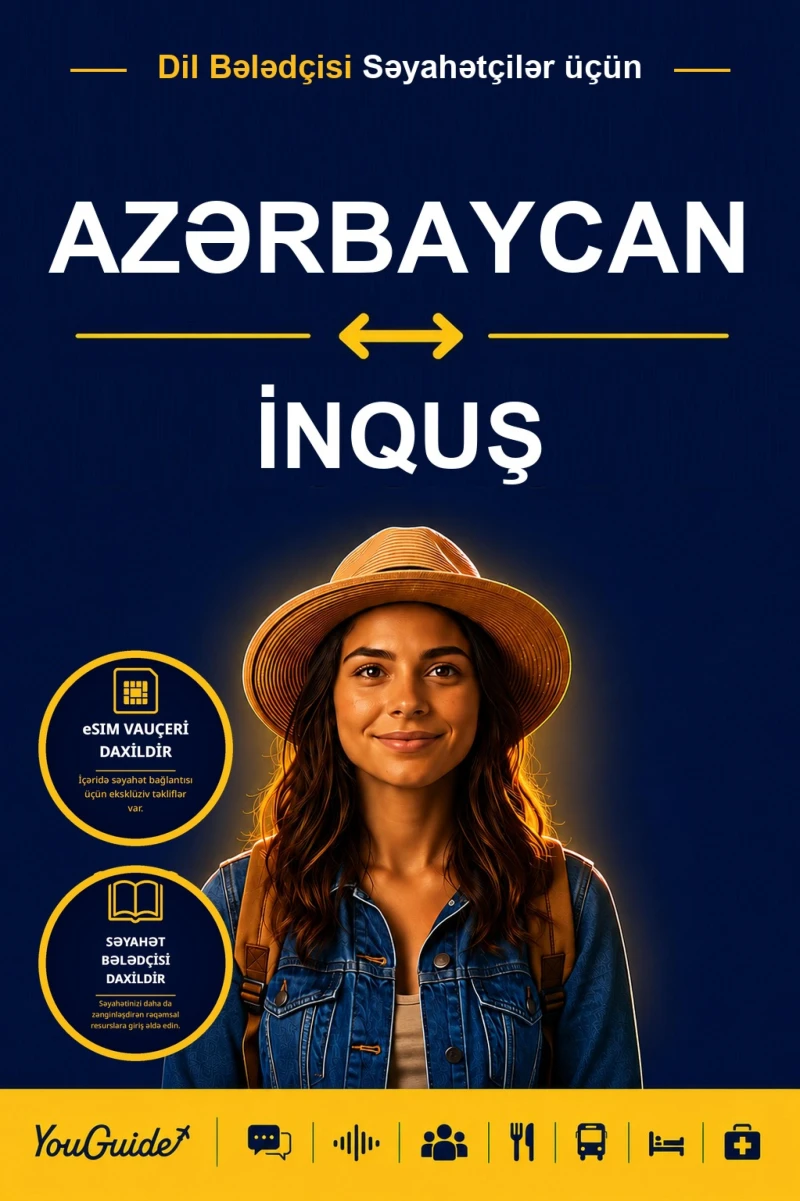 Portada: The Language Guide for Travelers - Azerbaijani to Ingush