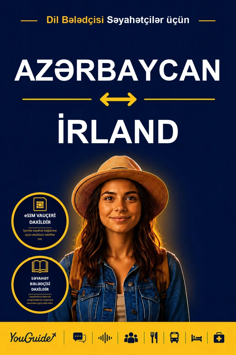 Portada: The Language Guide for Travelers - Azerbaijani to Irish