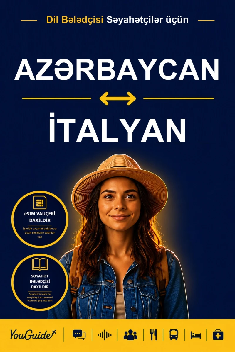Portada: The Language Guide for Travelers - Azerbaijani to Italian