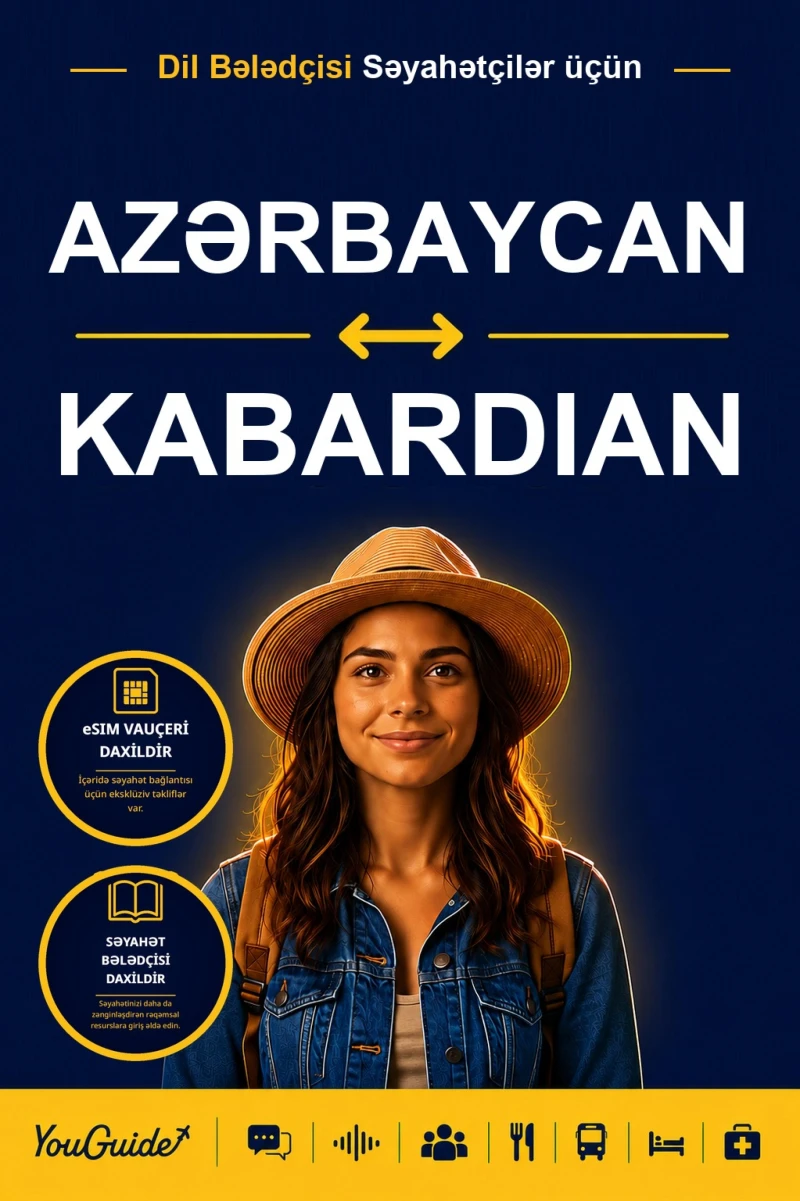 Portada: The Language Guide for Travelers - Azerbaijani to Kabardian