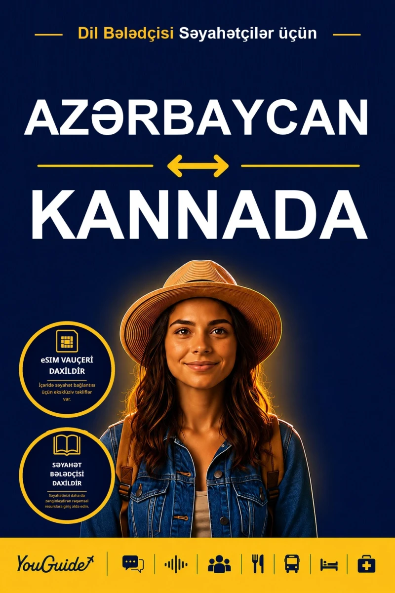 Portada: The Language Guide for Travelers - Azerbaijani to Kannada