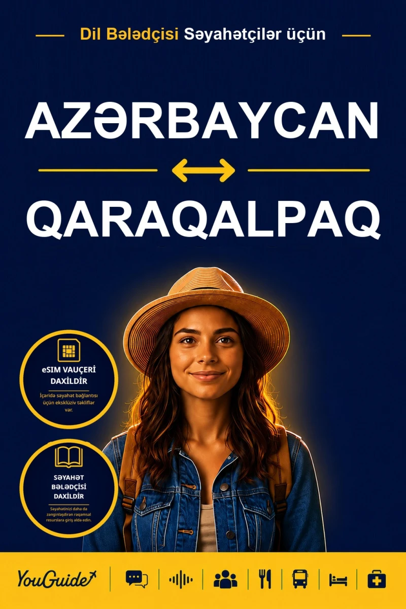 Portada: The Language Guide for Travelers - Azerbaijani to Karakalpak