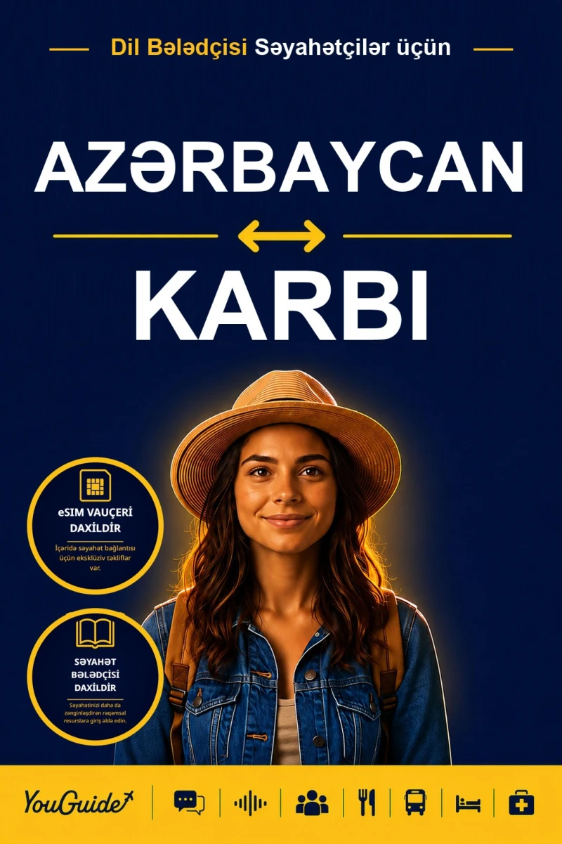 Portada: The Language Guide for Travelers - Azerbaijani to Karbi